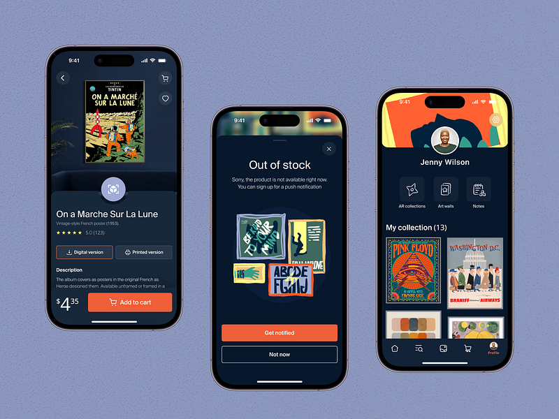 Poster Store Ecommerce App app app design art branding design ecommerce graphic design illustration interface interior decor mobile mobile app mobile ui online store poster poster store ui user experience user interface ux