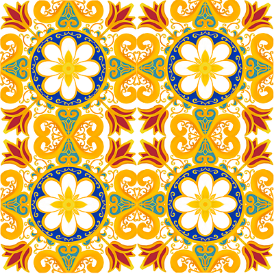 Italian maiolica inspired tile pattern graphic design maiolica pattern pattern design seamless pattern surface pattern tile pattern