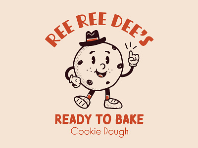Retro Cookie Mascot artwork branding cartoon character cookie design flat food graphic design icon illustration lineart mascot minimal retro simple vector vintage