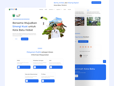 Diskominfo - Government Website bluedesign clean content writing exploration government landing page minimalist ui ux webdesign website websitedesign