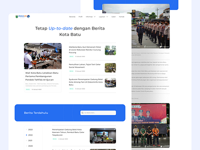 Diskominfo - Government Website blog blog design blue design card design clean copy writing exploration government indonesia government kominfo minimalist ui ux website website design