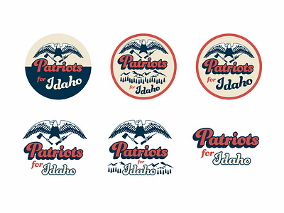 Patriots for Idaho Logo Variations branding design graphic design illustration logo typography vector