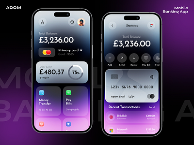Mobile Banking App app app design app ui banking app design finance app mobile banking ui ux wallet app