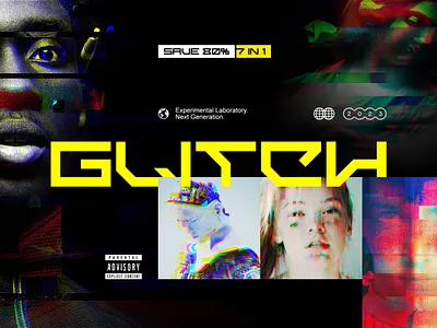 Glitch Effects Bundle acid anaglyph bundle computer cyberpunk deformation displacement distortion download error futuristic glitch grunge holographic matrix pixelbuddha psd screen set