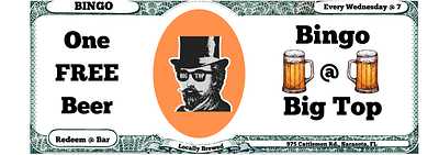 Big Top Beer Bingo Money