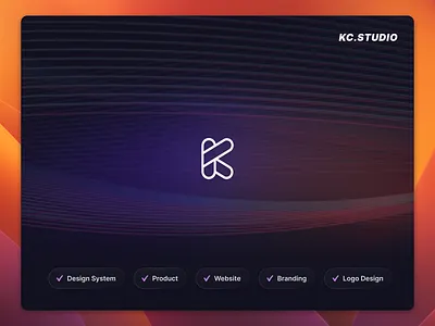Shot #21823819 brand branding cdnc design design system designer freelance k kc kc.studio kevin letter logo logotype personnal product studio system ux website