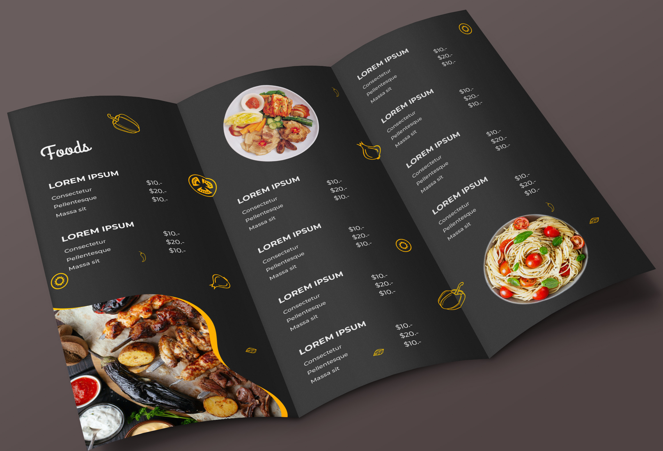 Tri-fold menu design by Firoz Ahmmed on Dribbble