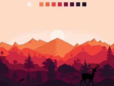 Mountain Landscape Vector Art design figma graphic design vector