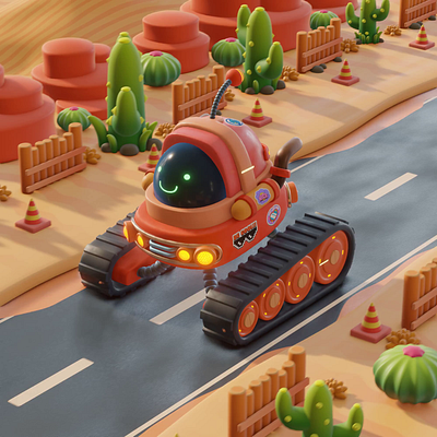 Jiggly Jiggly 🚗🏜️ 3d 3danimation 3dart 3dgraphic 3dillustration 3drender animation b3d blender3d blenderanimation blenderart gameart illustration