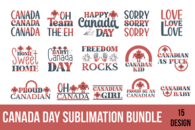 Canada Day Sublimation Design Bundle branding canada boy shirt graphic design logo motion graphics retro t shirt design ui vector