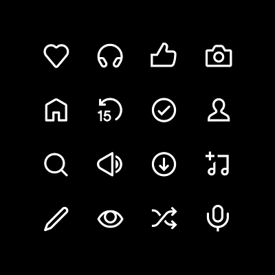 Spotify UI Icons figma icondesign illustrator music reductivedesign ui