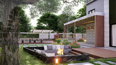exterior design villa app design illustration mimarlık