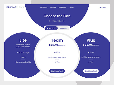 Pricing Plans Overview Page UI branding design pricing page ui pricing page ui design pricing plans page ui pricing plans page ui design ui ui design