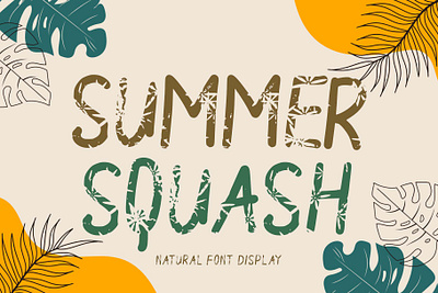 Summer Squash christmas display font holiday natural spring summer vacation
