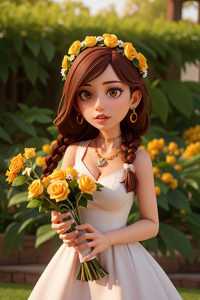 Stunning Floral Girl ai ai arts bride brides concept art floral floral girl graphic design stable diffusion