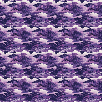 Sedated Tempestas Pattern art asian design digital art japan japanese art japanese digital art pattern purple storm