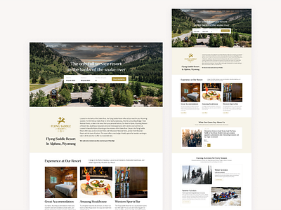 Home Page For Mountain Resort & Accommodation accomodation america design digital product design hiking indonesia jackson landing mountain new york page resort skiing snow snow mobile ui uiux ux design web website