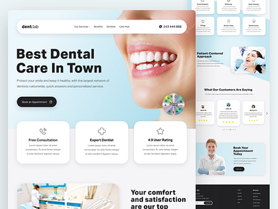Dental care landing page dental health landing page web design web page