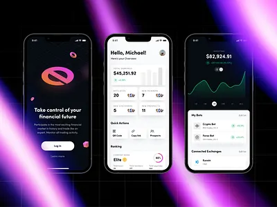 Crypto Trading & Education App design illustration inspiration interface logo minimal mobile mobile app mobile design
