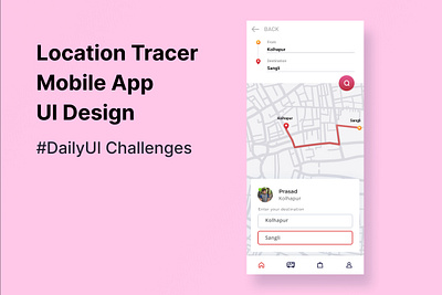 Daily UI 020/100 -Location Tracker app branding design graphic design illustration logo typography ui ux