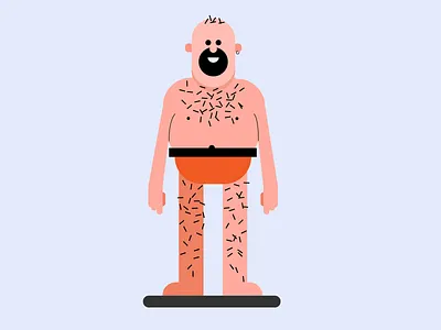 Uncle ben hairy illustration uncle