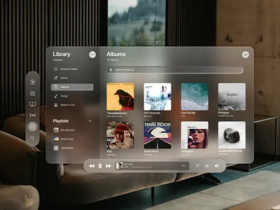 Apple Vision Pro apple apple vision pro figma glassmorphism interface ui vr