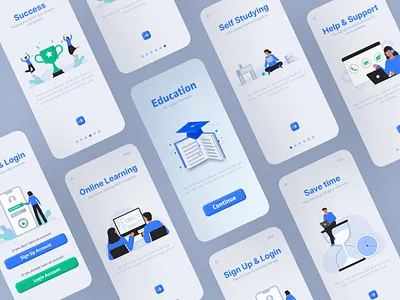 On-Boarding UI Design-FIGMA #UIDESIGNS Education App Design 3d animation branding design education app design education app ui design educational app design figma figma ui design graphic design illustration logo motion graphics onboarding ui design study app ui designs typography ui ux vector