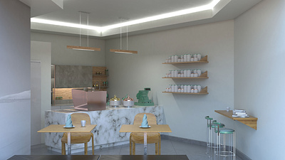 Unnamed Cafe, London — 3D Visualizations 3d 3d render 3d visualization interior design interiors