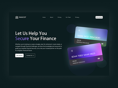 Fintech Landing Page 3d animation app appdesign booking branding design fintech graphic design illustration landing logo mobile motion graphics page product ui vector web website