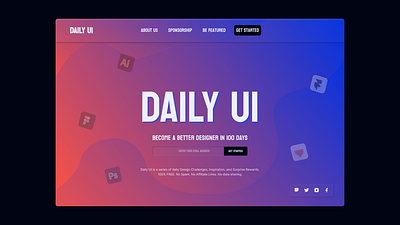 Redesign Daily UI Landing Page 100 daily ui dailyui desktop home landing landing page page redesign ui uidesign