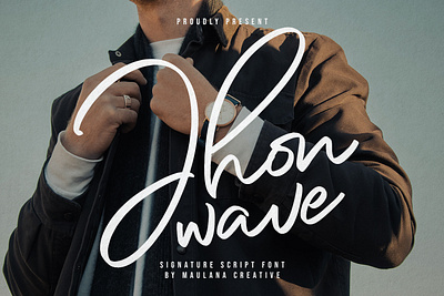 Jhon Wave Signature Script Handmade Font animation branding design font fonts graphic design illustration logo nostalgic