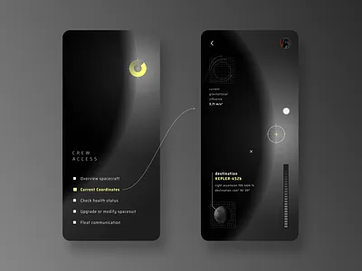 Interstellar Travel daily ui dark design futuristic icon interface interface design planet space spaceship univers