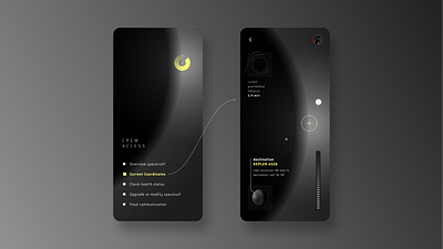 Interstellar Travel daily ui dark design futuristic icon interface interface design planet space spaceship univers