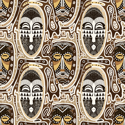 Masks pattern design graphic design illustration pattern surface pattern