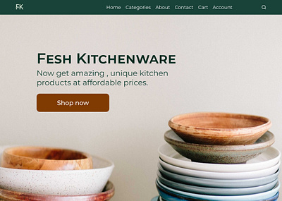 Hero Section : Kitchenware figma hero page kitchenware ui website