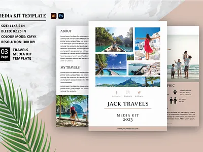 Travel Media Kit Template Design branding design epk family fun graphic design kit media mediakitdesign presskit presskit design tamplate travel