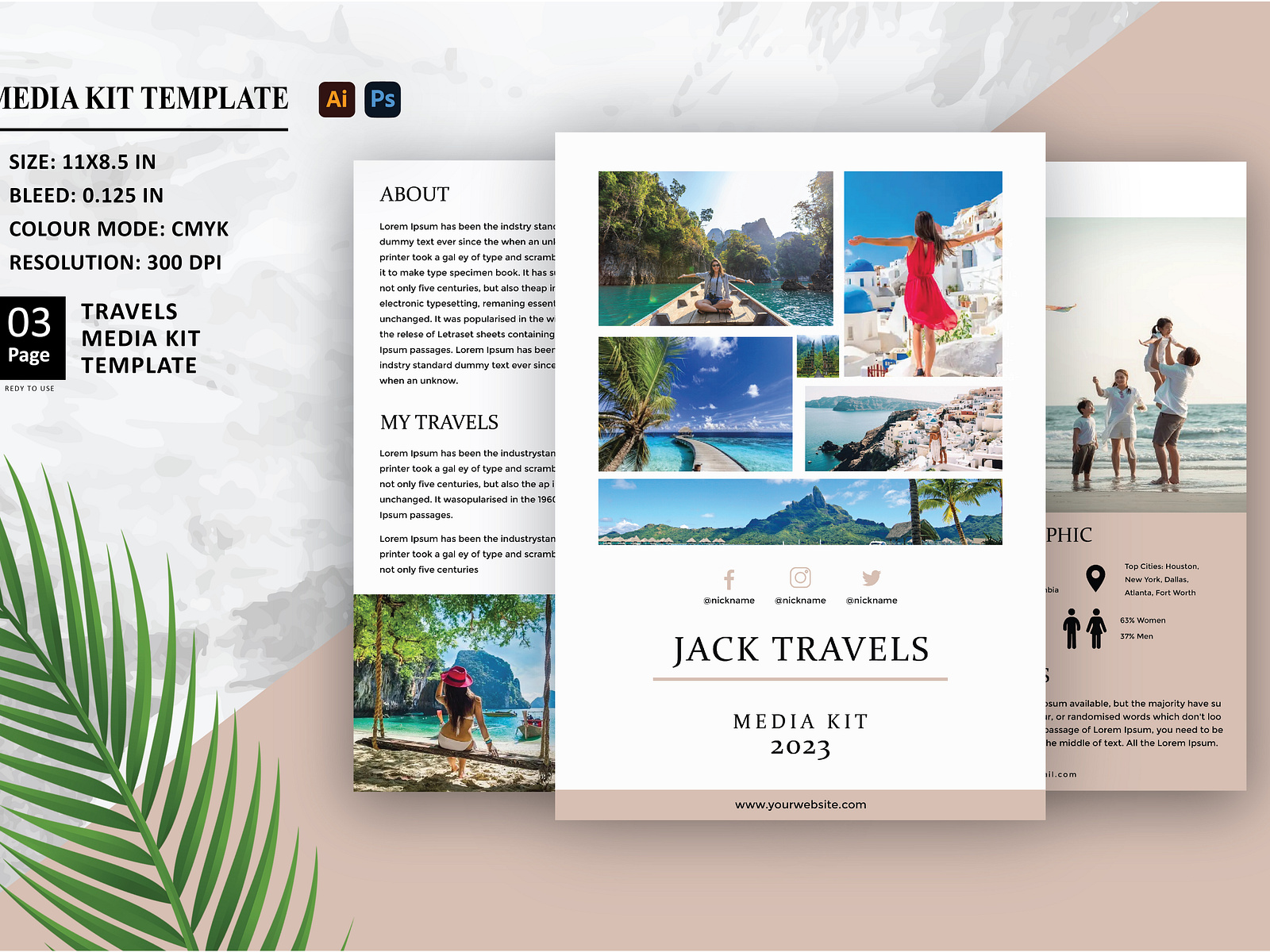 Travel Media Kit Template Design by Jonayat Al Habib70 on Dribbble