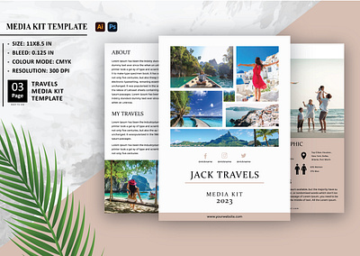 Travel Media Kit Template Design branding design epk family fun graphic design kit media mediakitdesign presskit presskit design tamplate travel