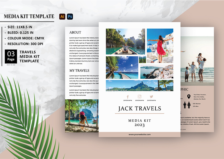 Travel Media Kit Template Design by Jonayat Al Habib70 on Dribbble