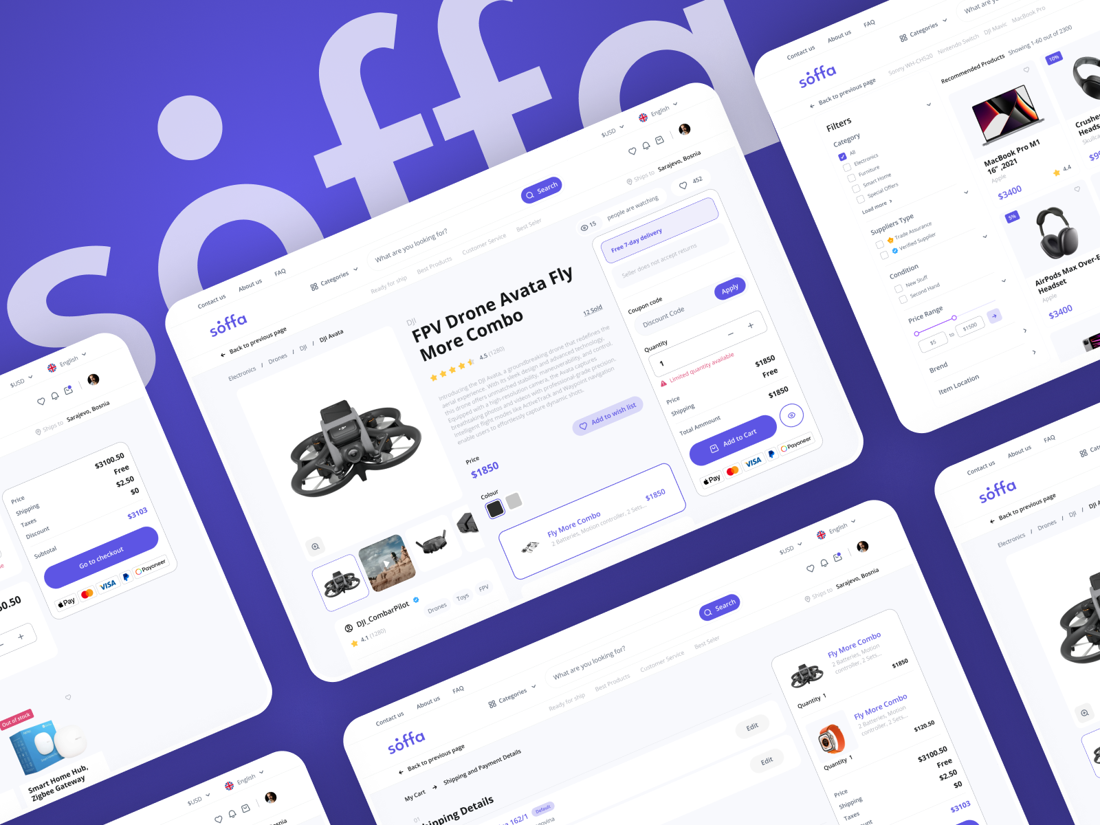 Example of Soffa -  E-Commerce Webshop
