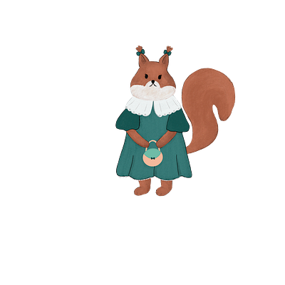 Squirrel girl animal illustration digital illustration illustration kids illustration