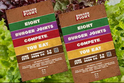 Burger Fight Posters branding burger event food graphic design poster poster design print design