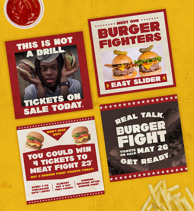 Burger Fight Social design digital marketing graphic design illustrator photoshop social media template web graphics