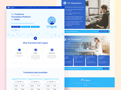 Linguo - Landing Page blockchain design ethereum ui user experience user interface ux