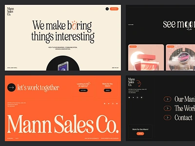 MannSales.co - Hero agency animation black components design footer fullscrean hero banner landing landing page menu modals modern resize scroll shape typography ui ux website