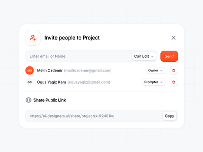 🪄 WIP - Share Modal ai ai tools clean designers product designer prompt share share modal
