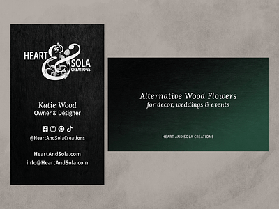 Wood Florist Business Card branding business card florist