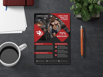 Professional Fitness Flyer design branding fitness graphic design logo