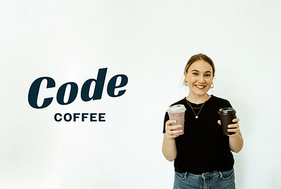 Code Coffee brand identity branding coffee coffee shop design graphic design illustration latte lettering logo typography