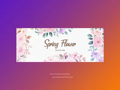 Spring Flower Card branding card design graphic design illustration mahdi rabiee mohammad mahdi rabiee ui vector